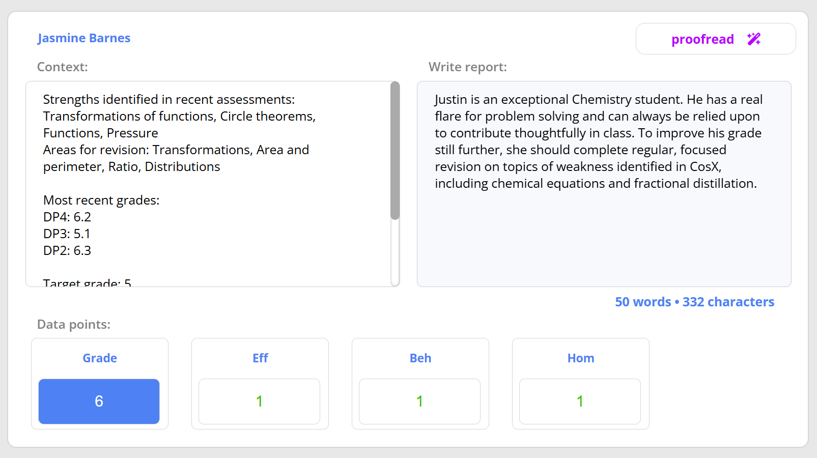 CosX - Curriculum and data systems